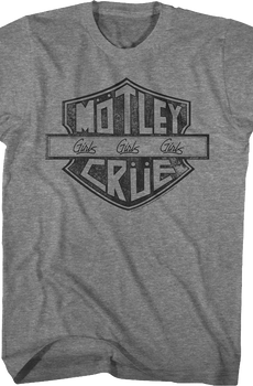 Girls Girls Girls Motorcycle Logo Motley Crue T-Shirt