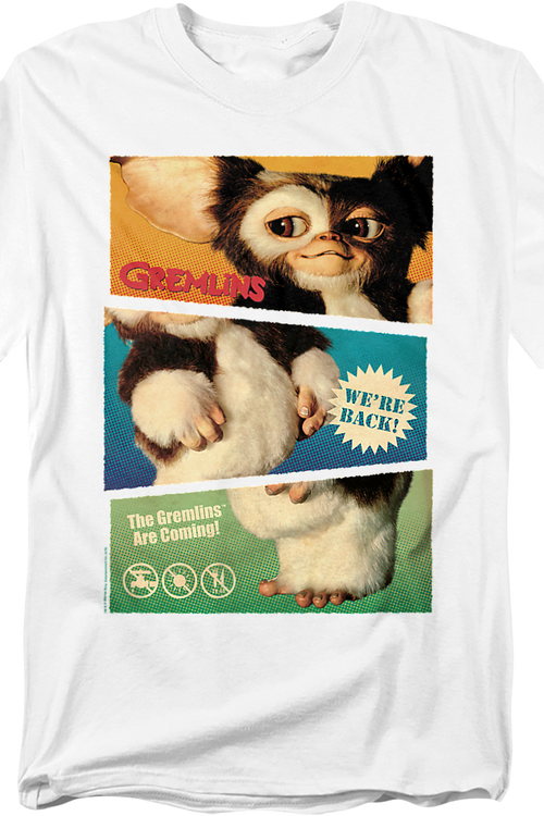 Gizmo We're Back Poster Gremlins T-Shirt