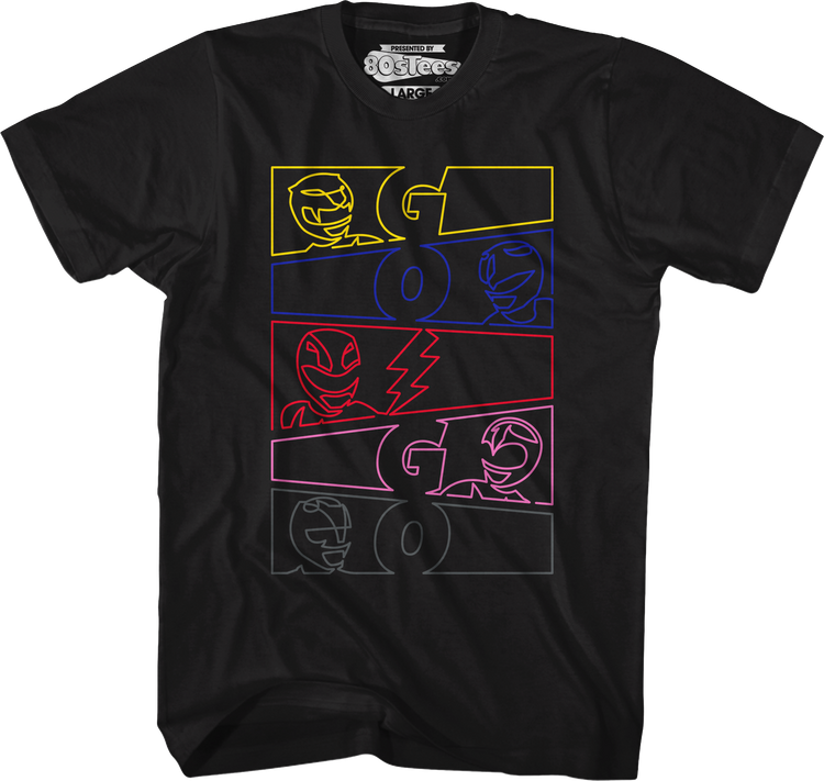 Go Go Panels Mighty Morphin Power Rangers T-Shirt