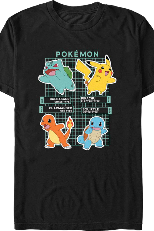 Gradient Grid Pokemon T-Shirt