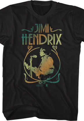 Gradient Poster Jimi Hendrix T-Shirt