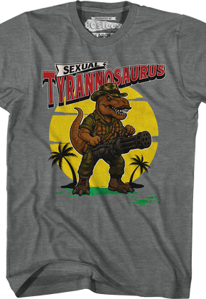 Graphite Heather Sexual Tyrannosaurus T-Shirt