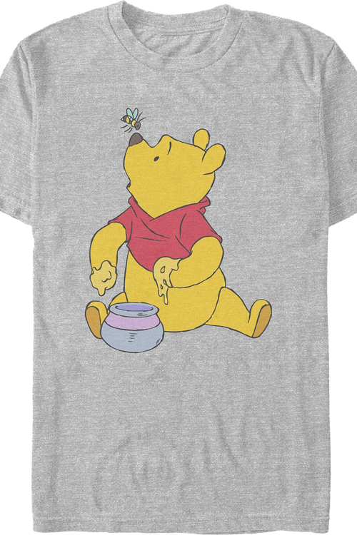 Gray Honey Bee Winnie The Pooh T-Shirt