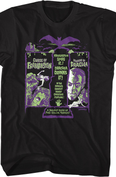 Greatest Double Creature Feature Hammer Films T-Shirt