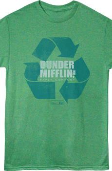 Green Dunder Mifflin Recycle The Office T-Shirt