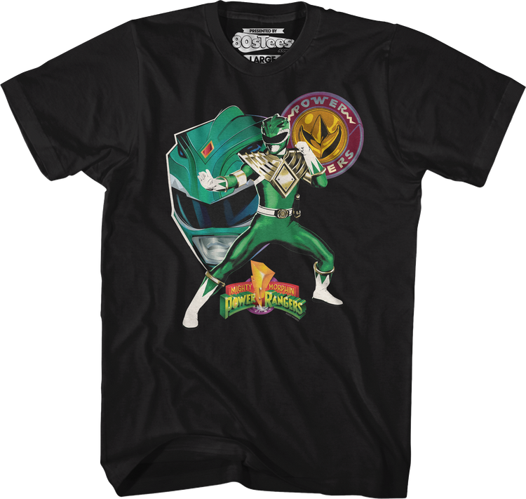 Green Ranger Profile Mighty Morphin Power Rangers T-Shirt