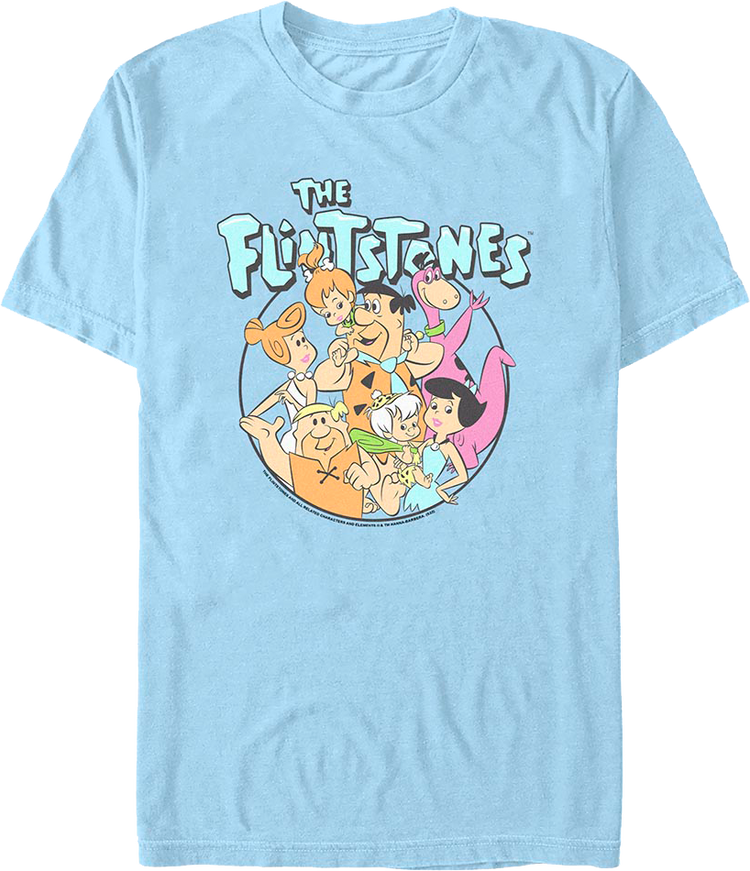 Group Photo Circle Flintstones T-Shirt