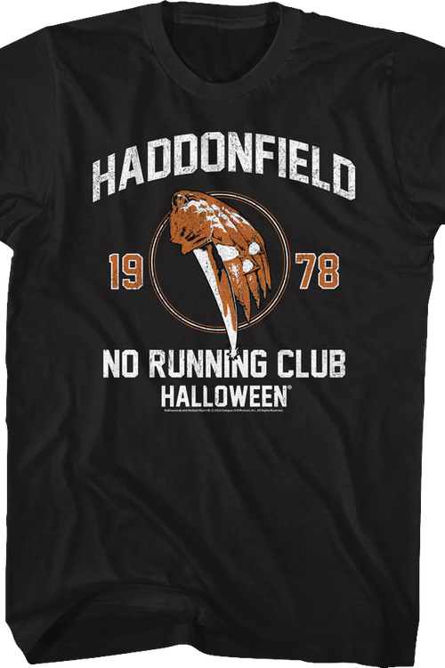 Haddonfield No Running Club Halloween T-Shirt