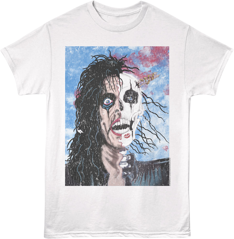 Front & Back Halfskull Trash Alice Cooper T-Shirt
