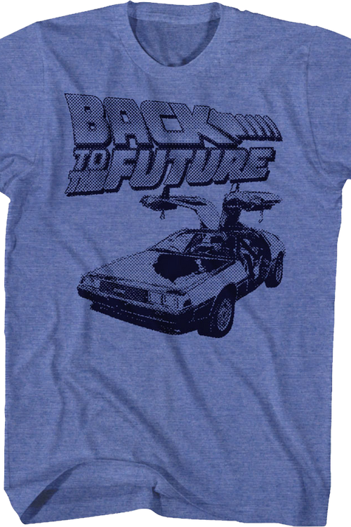 Halftone DeLorean Back To The Future T-Shirt