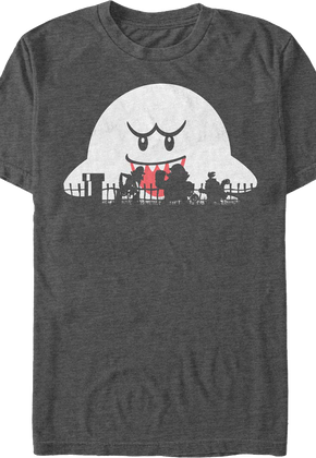 Halloween Boo Ghost And Silhouettes Super Mario Bros. T-Shirt