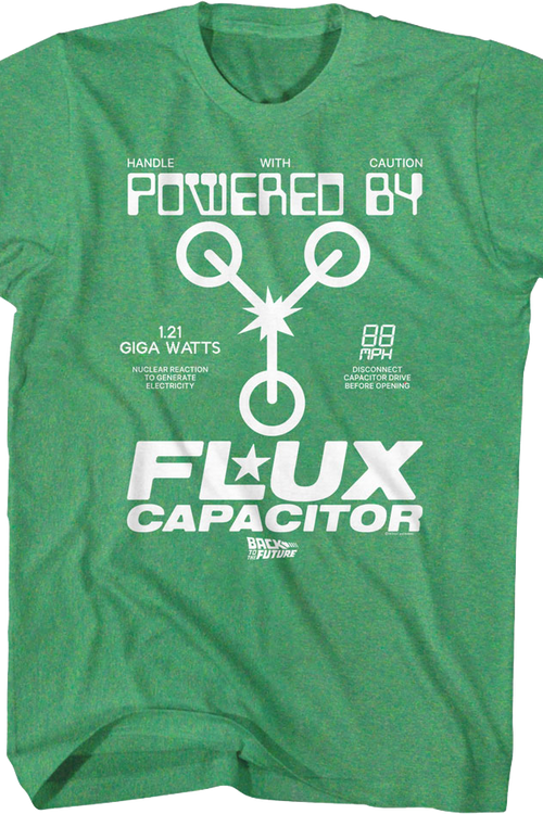 Handle With Caution Flux Capacitor Back To The Future T-Shirt