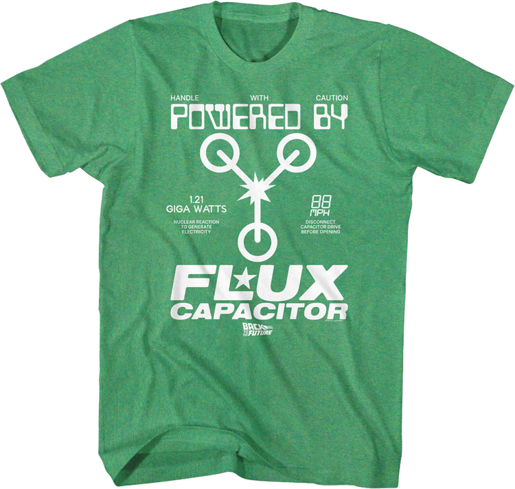 Handle With Caution Flux Capacitor Back To The Future T-Shirt