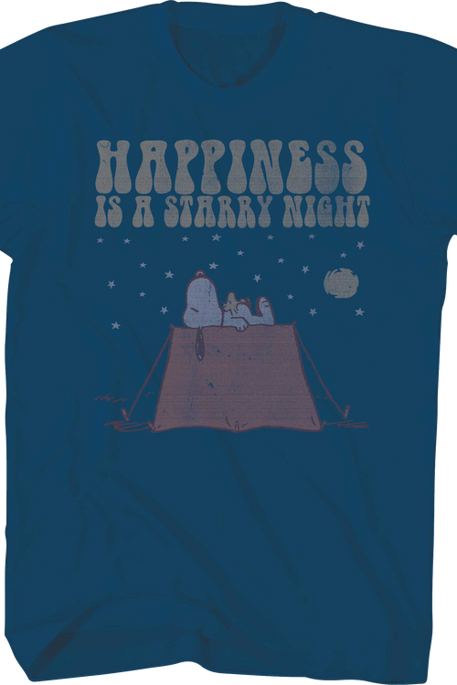 Happiness Is A Starry Night Peanuts T-Shirt
