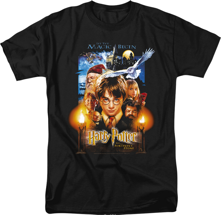 Harry Potter And The Sorcerer's Stone Poster Harry Potter T-Shirt