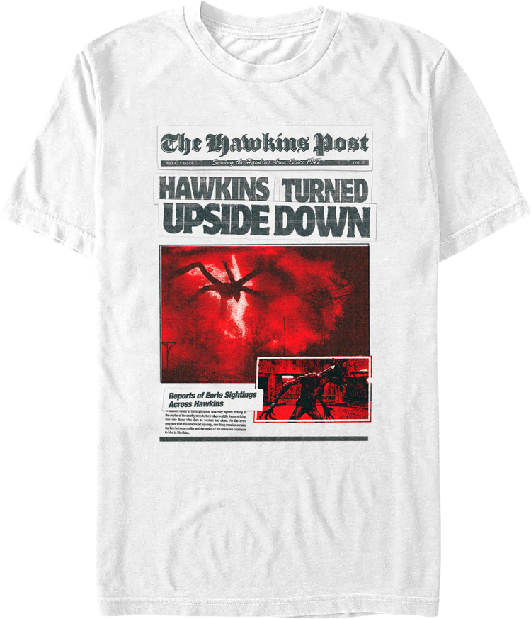 Hawkins Turned Upside Down Stranger Things T-Shirt
