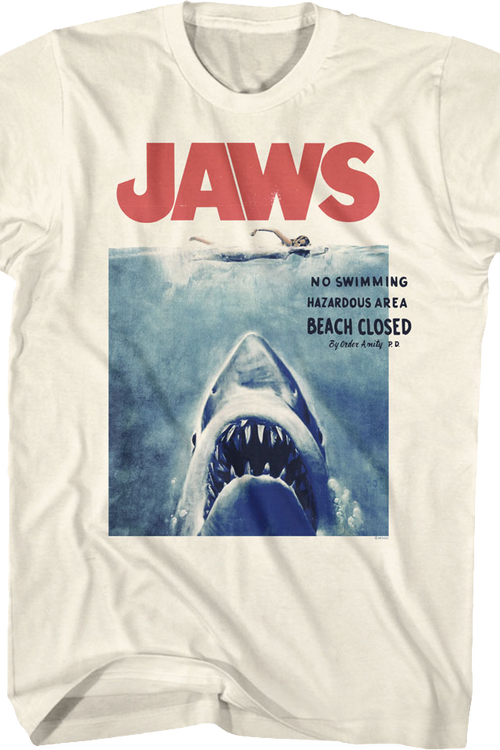 Hazardous Area Beach Closed Jaws T-Shirt