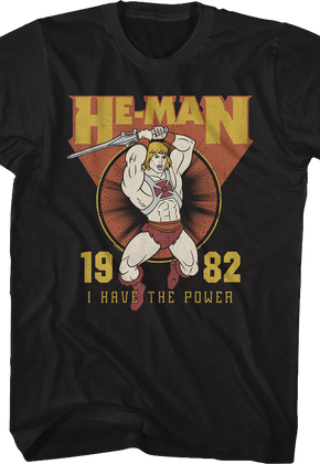He-Man I Have The Power 1982 Masters of the Universe T-Shirt