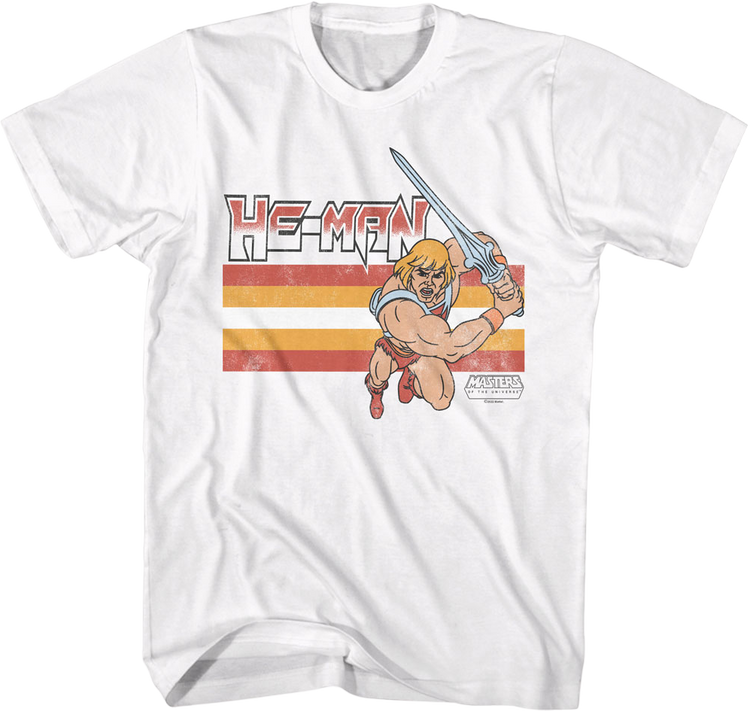 He-Man Retro Stripes Masters of the Universe T-Shirt