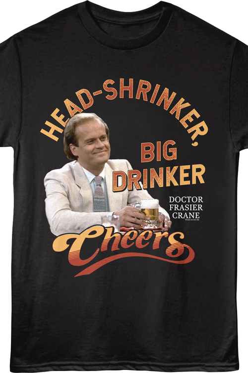 Head Shrinker Big Drinker Cheers T-Shirt