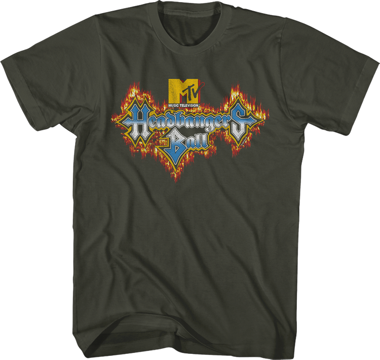 Headbangers Ball Flaming Logo MTV Shirt