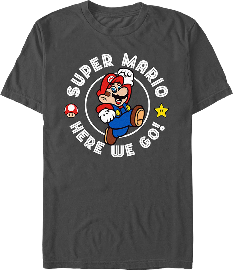 Here We Go Super Mario Bros. Nintendo T-Shirt