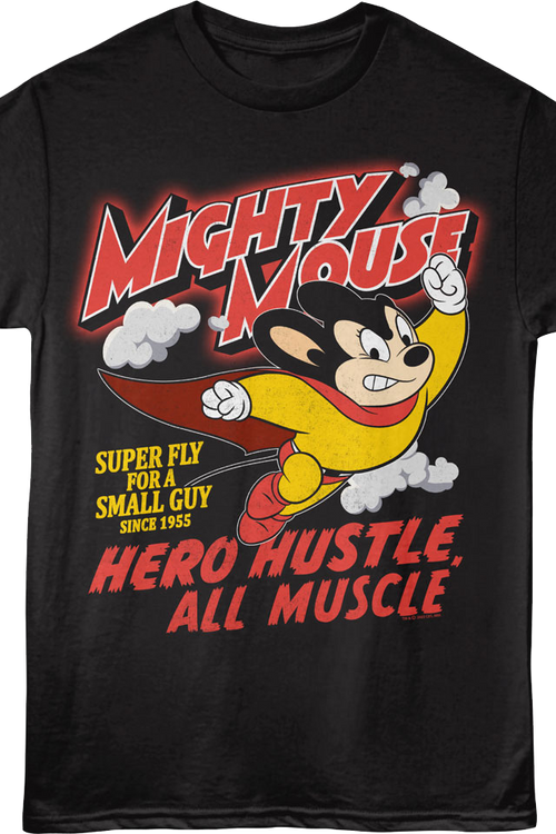 Hero Hustle All Muscle Mighty Mouse T-Shirt