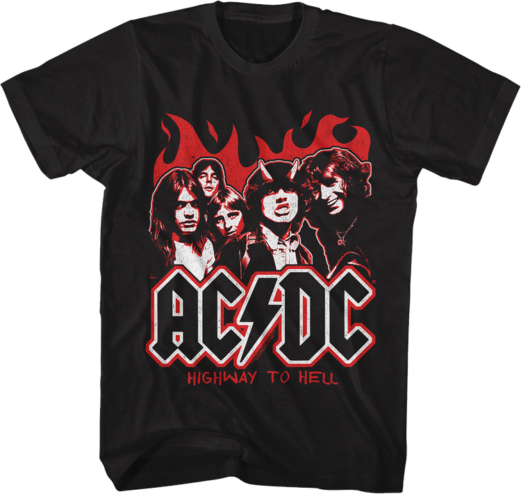 Highway To Hell Flames ACDC Shirt