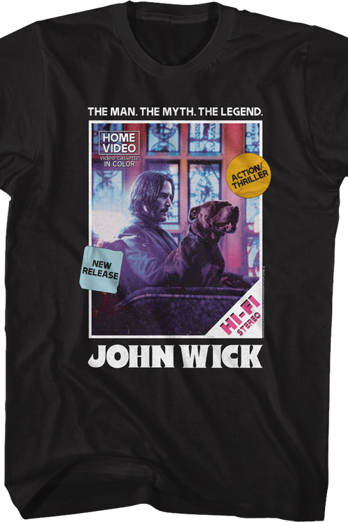 Home Video Cover John Wick T-Shirt