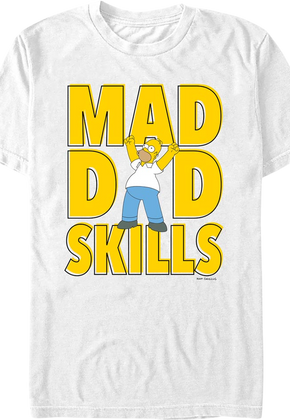 Homer Simpson Mad Dad Skills Simpsons T-Shirt