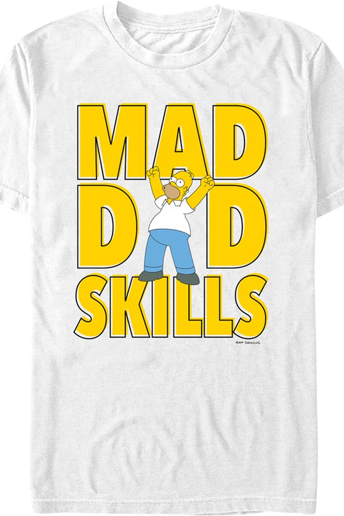 Homer Simpson Mad Dad Skills Simpsons T-Shirt
