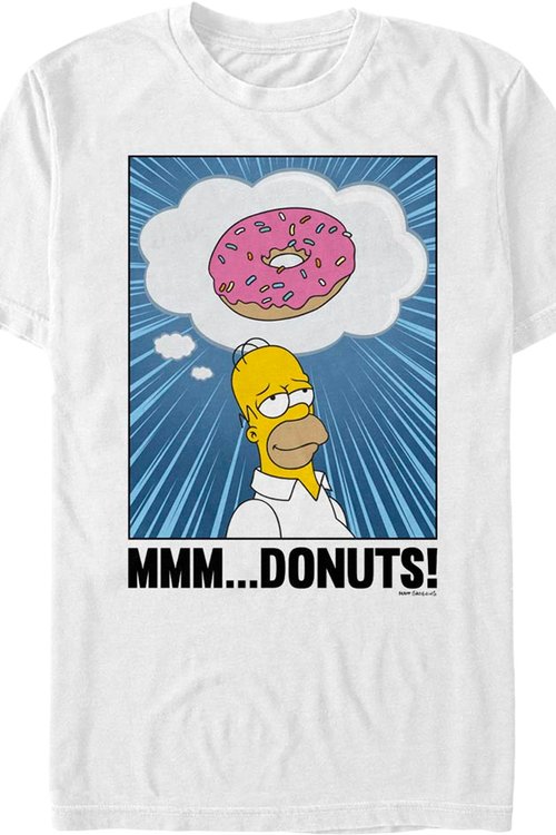 Homer Simpson Mmm Donuts Simpsons T-Shirt