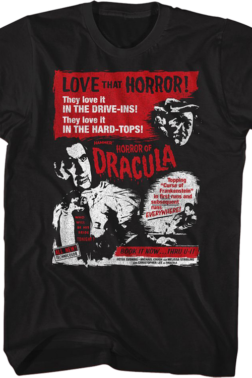 Horror of Dracula Poster Hammer Films T-Shirt