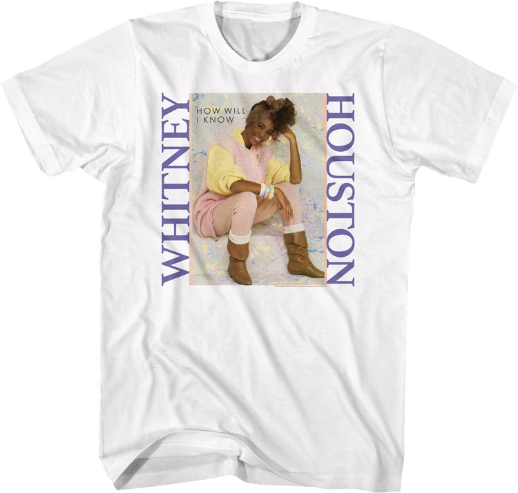 How Will I Know Single Cover Whitney Houston T-Shirt