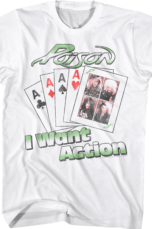 I Want Action Playing Cards Poison T-Shirt