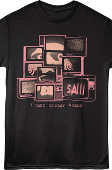 I Want To Play A Game Monitors Saw T-Shirt