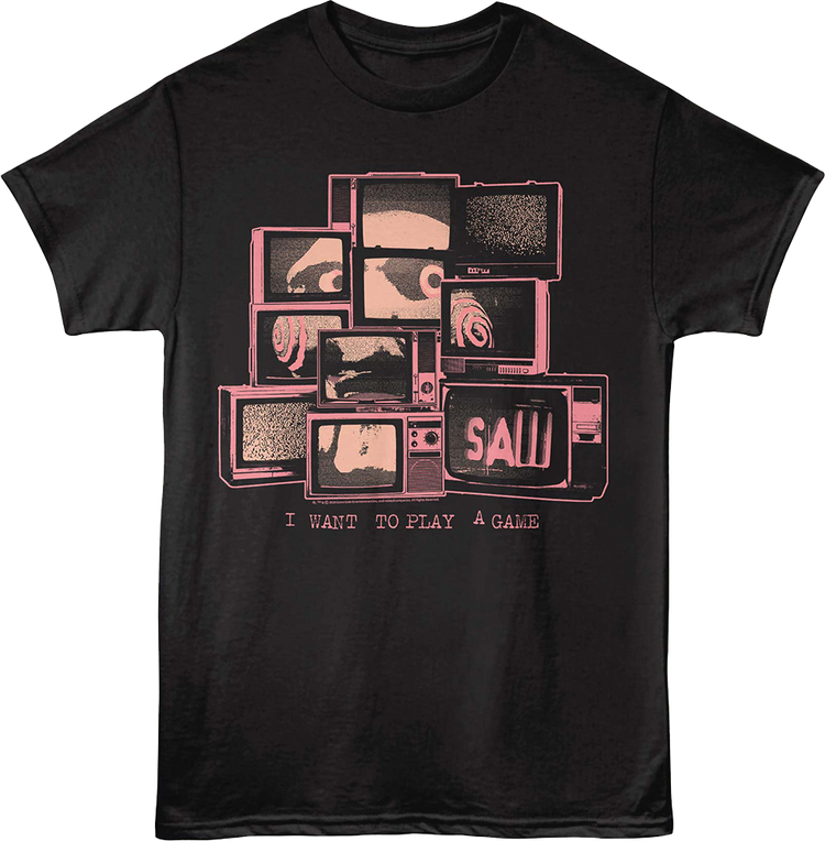 I Want To Play A Game Monitors Saw T-Shirt