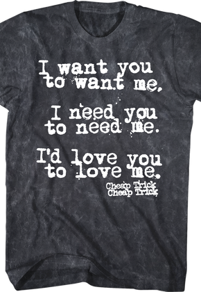 I Want You To Want Me Cheap Trick Mineral Wash T-Shirt