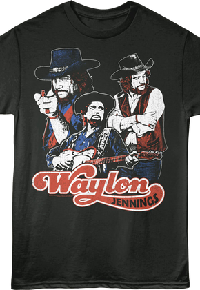 Illustrated Collage Waylon Jennings T-Shirt