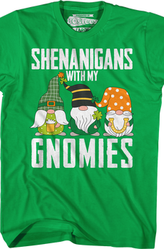 Irish Green Shenanigans With My Gnomies T-Shirt