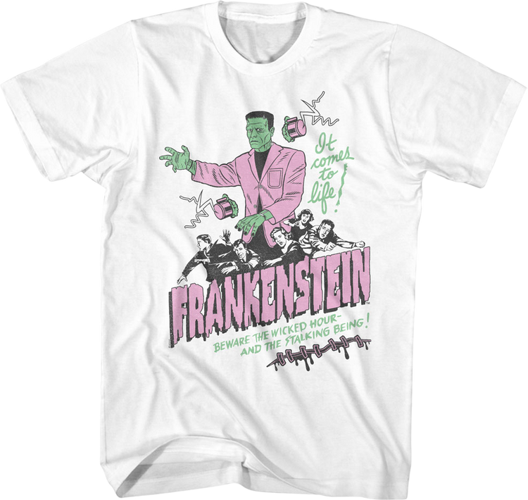 It Comes To Life Illustration Frankenstein T-Shirt