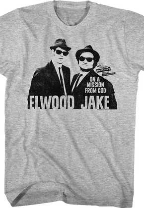 Retro Elwood And Jake Blues Brothers T-Shirt