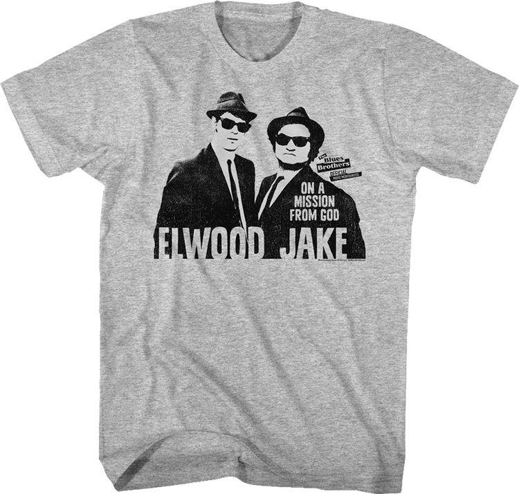 Retro Elwood And Jake Blues Brothers T-Shirt