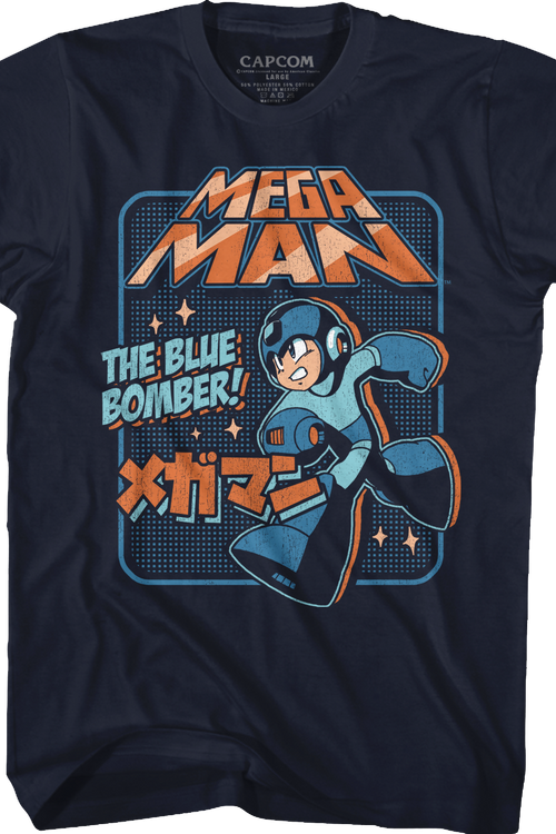 Japanese Blue Bomber Mega Man T-Shirt