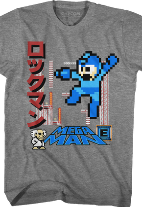 Japanese Collage Mega Man T-Shirt