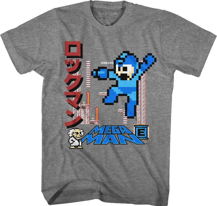 Japanese Collage Mega Man T-Shirt