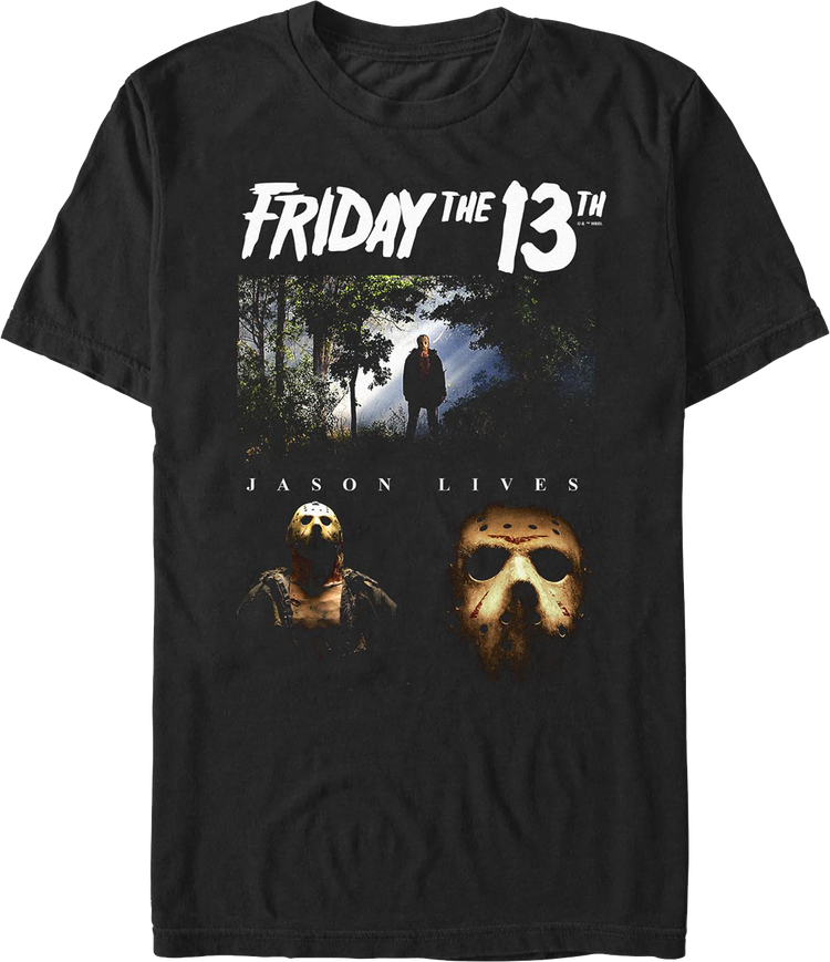 Jason Lives Collage Friday the 13th T-Shirt