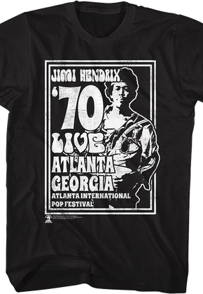 Atlanta International Pop Festival Jimi Hendrix T-Shirt