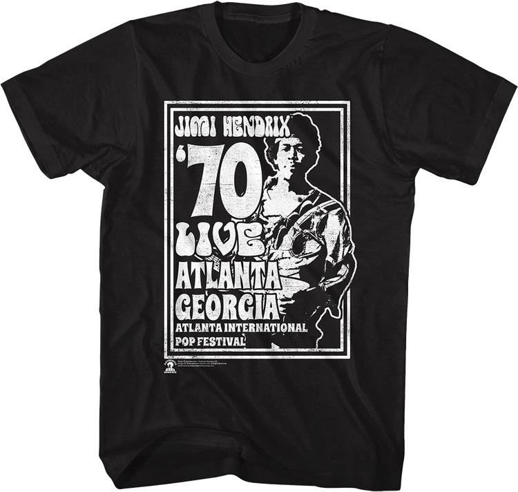 Atlanta International Pop Festival Jimi Hendrix T-Shirt