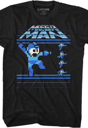 Jumping and Running Mega Man T-Shirt